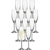 Leonardo Sektglas "Sektglas Daily 200 ml 12er Set transparent", bunt (transparent), Glas, Trinkgefäße, Sektglas