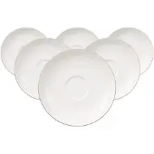 Villeroy & Boch Untertasse "Untertassen Anmut Platinum No.1 ø 15 cm 6er Set weiß"