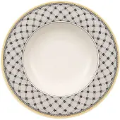 Villeroy & Boch Suppenteller "Suppenteller Audun Promenade ø 24,2 cm weiß-grau-gelb"