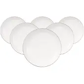 Villeroy & Boch Untertasse "Mokka-/Espressountertassen Anmut Platinum No. 1 ø 12 cm 6er Set weiß"