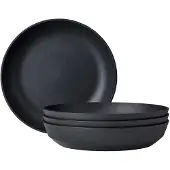 Mepal campinggeschirr - Set Suppenteller Silueta 210 mm 4 Stück - Nordic black - Campingteller set
