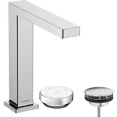 Hansgrohe Tecturis E 2-Loch Waschtischmischer 150 CoolStart EcoSmart+ mit Ablaufgarnitur, Chrom