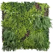Creativ Green Kunstpflanze Premium-Blättermatte, für außen, Farn und Moos, 100 x 100 cm