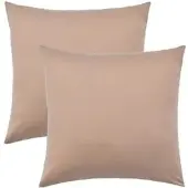 NatureMark Kissenbezug Jersey, Sand/beige, aus Baumwolle, 80x80 cm, 2 Stück