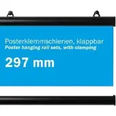 Böttcher-AG Posterleiste DIN A3, Länge 30 cm, Aluminium, schwarz