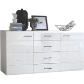 Innostyle Sideboard "SPIRIT PLUS", weiß (weiß hochglanz), B:170cm H:94cm T:42cm, Dekorfolie, Holzwerkstoff, MDF, Sideboards, Sideboard, weiß hochglanz MDF
