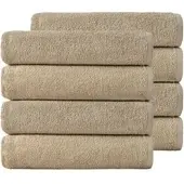 NatureMark Handtuch Frottier, sand-beige, 50 x 100 cm, aus 100% Baumwolle, 400 g/m2, 8 Stück