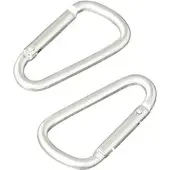 Sprintis Böttcher-AG Karabinerhaken Aluminium, 57x4,8mm, klein, silber eloxiert, 100 Stück
