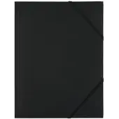 D.Rect Eckspanner 9082, A4, Kunststoff, schwarz, 3 Einschlagklappen, 6 Stück