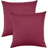 NatureMark Kissenbezug Jersey, bordeaux rot, aus Baumwolle, 40x40 cm, 2 Stück