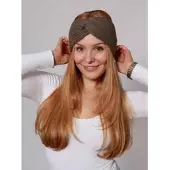 Zwillingsherz Stirnband "Rippe" breit, gerippt, mit Knotendetail