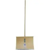 SHW Schneeschieber 54786, 50cm breit, aus Holz, mit Holzstiel