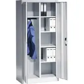 C+P Akten-Garderobenschrank Acurado mit Drehtüren, H1950xB930xT500mm Front Lichtgrau Korpus Lichtgrau