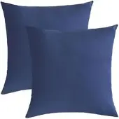 NatureMark Kissenbezug Jersey, Navy blau, aus Baumwolle, 40x40 cm, 2 Stück