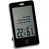ADE Thermo-Hygrometer WS1701, digital, schwarz, von 0 bis 50°C, innen