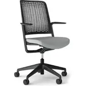Nowy Styl Nowy-Styl Bürostuhl WithMe, hellgrau / schwarz, Stoff / Kunststoff, bis 110 kg