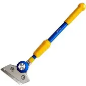 S&R Tapetenschaber 432100002, mit schwenkbaren Kopf, 100 mm Klinge, mit Kunststoffgriff, Teleskopstiel 420 - 630 mm