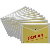 FolderSys Dokumententasche Camouflage 40133-00, A4, aus Kunststoff, transparent für 100 Blatt 10 Stück