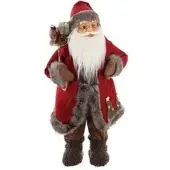 Frank Flechtwaren Weihnachtsfigur Großer Nikolaus, Weihnachtsmann, Kunststoff, 60 cm