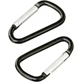 Sprintis Böttcher-AG Karabinerhaken Aluminium, 75x7mm, groß, schwarz eloxiert, 100 Stück