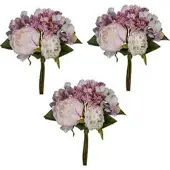 Creativ Green Kunstblume Peonienstrauß, rosa, Höhe 30 cm, 3 Stück