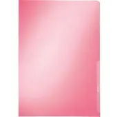 Leitz Sichthüllen 4153-00-25, A4, glasklar, 0,15mm, aus PVC, rot, 100 Stück