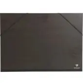 Clairefontaine Zeichenmappe 44700C Kraft, schwarz, A4, Karton, Gummizug