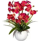 Creativ Green Kunstblume Orchidee, Phalaenopsis, pink-rot, im Keramik-Topf, Höhe 58 cm