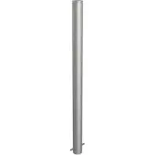 SCHAKE Absperrpfosten 4272, silber, aus Edelstahl, zum Einbetonieren, 7,6 x 120cm, starr