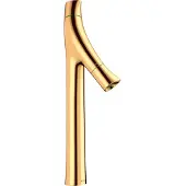 Hansgrohe AXOR Starck Organic 2-Griff Waschtischmischer 240 für Aufsatzwaschtische mit Ablaufgarnitur, Polished Gold Optic