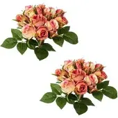 Creativ Green Kunstblume Rosenbouquet, rosa, Höhe 29 cm, 2 Stück