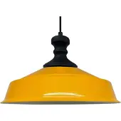 Bamyum Pendelleuchte Asletl Schwarz-Knob Hängelampe Küchenlampe Hängend 40 cm - Gelb