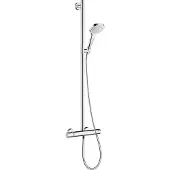 Hansgrohe Croma Select E SemiPipe 110 Multi mit Thermostat, Weiß/Chrom, 1 Stk.