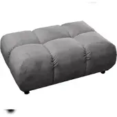 KAWOLA Polsterhocker VIVIEN Hockerbank Velvet stone