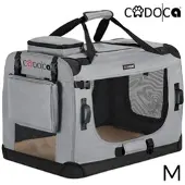 Cadoca Hundetransportbox Grau M 60x42x42cm
