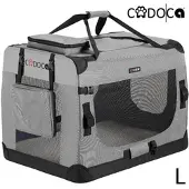Cadoca Hundetransportbox Grau L 70x52x52cm