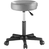 Casaria Rollhocker Kunstleder Grau 360° drehbar