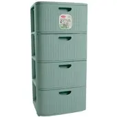 Stefanplast - Domus Kommode mit 4 Schubladen, Grüner Tee
