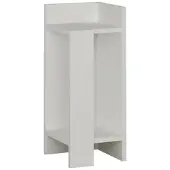 Dmora Nachttisch Dpiol, Niedrige Kommode, Tisch, Multifunktionaler Nachttisch, 25x27h60 cm, Weiß