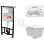 SAT Alca Wand-WC Set für Vorwandmontage + Brevis WC SIKOASW2