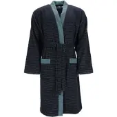 Esprit Bademantel Double Stripe Men Navy Blue-S