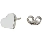 Design Letters Silber-Ohrstecker "Heart" - onesize