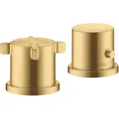 Hansgrohe AXOR Citterio E 2-Loch Wannenrandarmatur mit Thermostat, 36412250, Farbe: Brushed Gold Optic