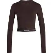 Adidas T-Shirt, langarm, crop, Damen Hyperglam