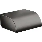 Hansgrohe WC-Papierhalter Axor Universal Circular mit Deckel polished black chrome