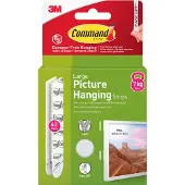 3M Command Strips White Large 4 Sets 17206WHI-4