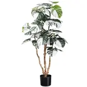 Creativ Green Künstliche Pflanze Monstera deliciosa Variegat 110cm im Topf