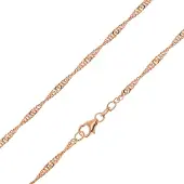 Trendor Damen-Halskette 925 Silber Rosé Vergoldet Singapur-Collier