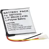 AccuCell Akku passend für JBL Everest Elite 300, Li-Polymer, 3,7V, 650mAh, 2,4Wh