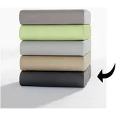 Dreamtex Jersey Spannbetttuch für Topper + Boxspringbett